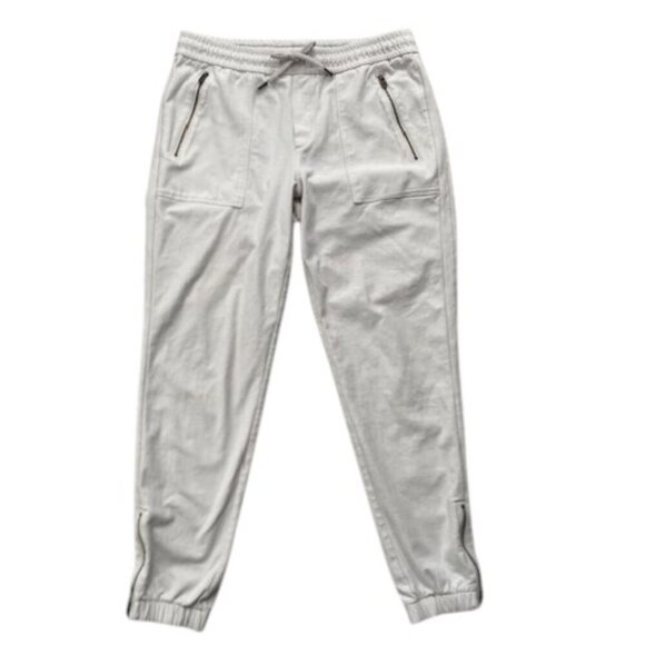 ATHLETA Birch Light Gray Farallon Jogger Pants Sz 4 - Picture 2 of 15